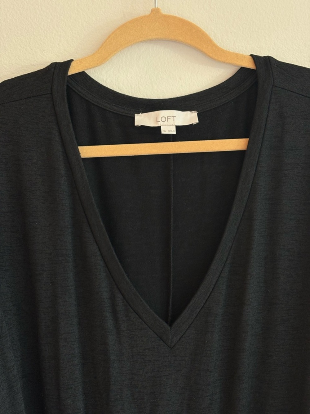 LOFT Black Deep V-Neck Jumper
